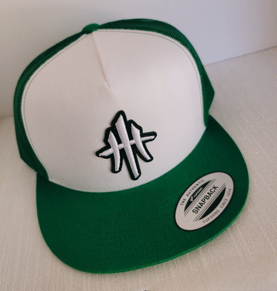 HustleHardUSA Classic Verde Snapback Trucker Lid