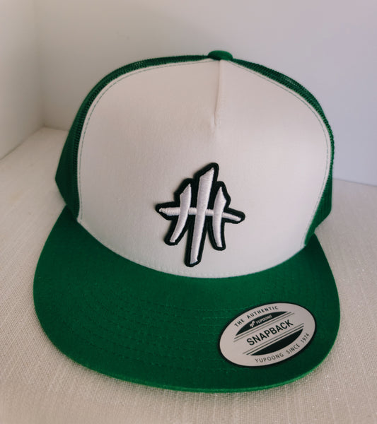 HustleHardUSA Classic Verde Snapback Trucker Lid