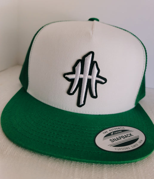 HustleHardUSA Classic Verde Snapback Trucker Lid