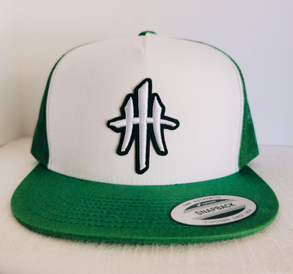 HustleHardUSA Classic Verde Snapback Trucker Lid