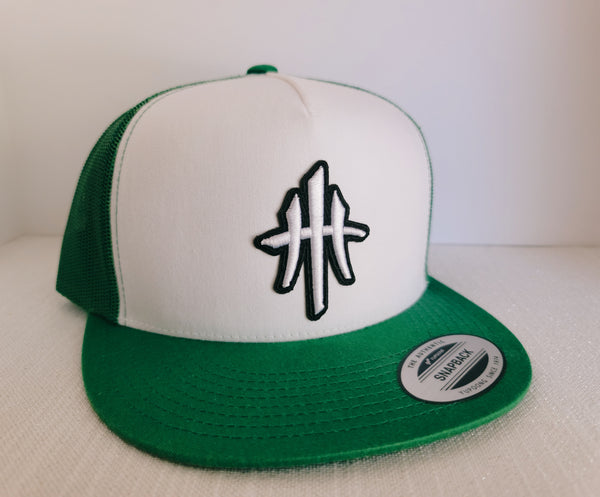 HustleHardUSA Classic Verde Snapback Trucker Lid