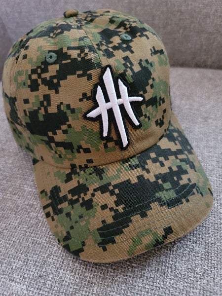 HustleHardUSA Digital Camo Unstructured (Dad Hat).