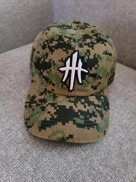 HustleHardUSA Digital Camo Unstructured (Dad Hat).