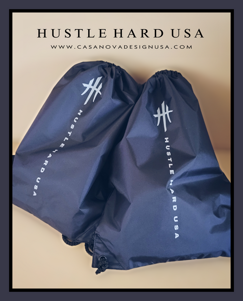 HustleHardUSA Custom Nylon Drawstring Bag