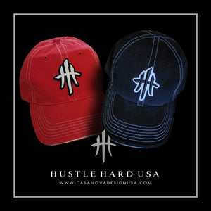 HustleHardUSA Unstructured Workout Lid (Dad Hat)