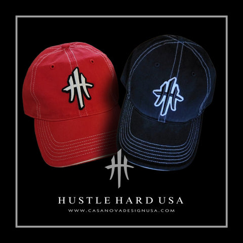 HustleHardUSA Unstructured Workout Lid (Dad Hat)