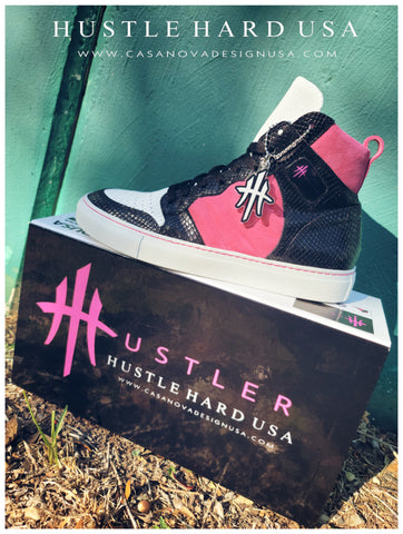 HustleHardUSA "HUSTLER No.7" All Leather Sneaker