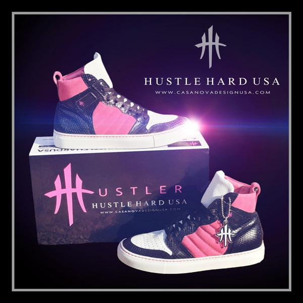 HustleHardUSA "HUSTLER No.7" All Leather Sneaker