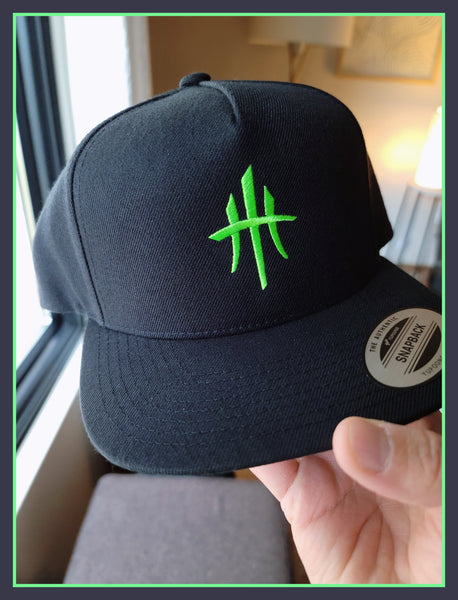 "MONSTER HUSTLE" HustleHardUSA Custom Embroidered! SNAPBACK Lid (Flat Bill)