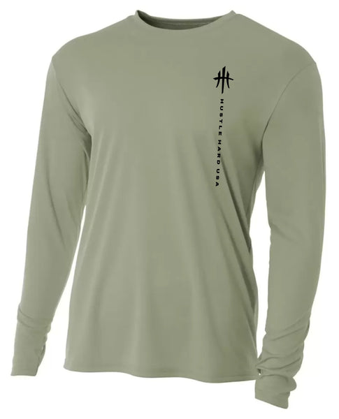 HustleHardUSA Longsleeve Stealth Performance Shirt