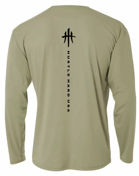 HustleHardUSA Longsleeve Stealth Performance Shirt