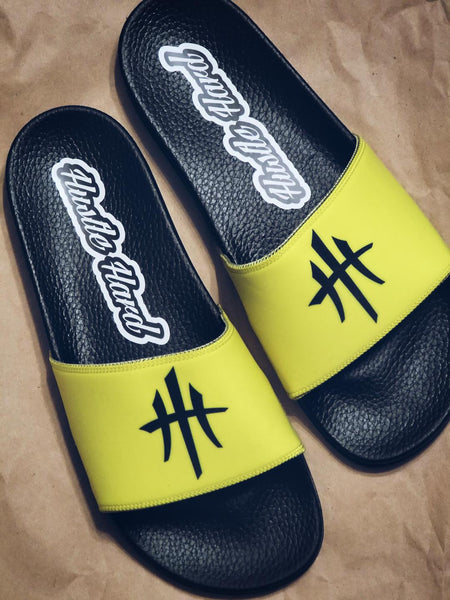 HustleHardUSA "SLIDE HUSTLE" CUSTOM SLIDES (MEN'S PURCHASlNG LINK)